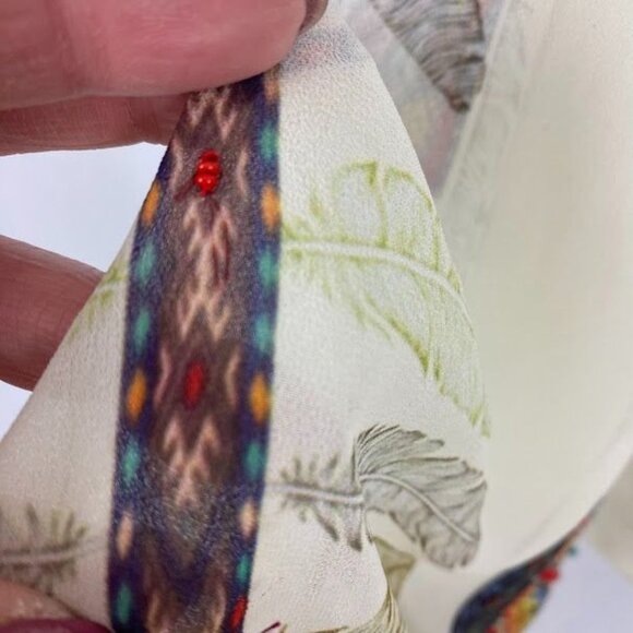 Vintage Collection Shark Tail Feather Tribal Print Skirt Women's Small/ Medium - Picture 12 of 13